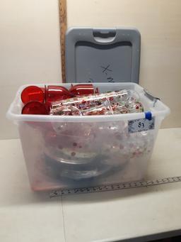 Box Lot, Holiday Plastic Ware