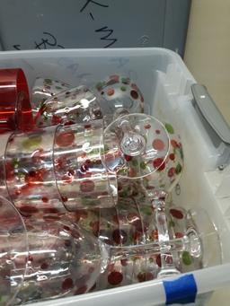 Box Lot, Holiday Plastic Ware