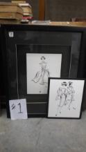 fashion art, framed fashion print and a addtional image 22x18