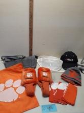 Misc. Lot, Clemson Flag, Gold Club Cover, etc.