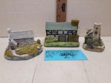 Miniature Handmade Cottages, Qty:3