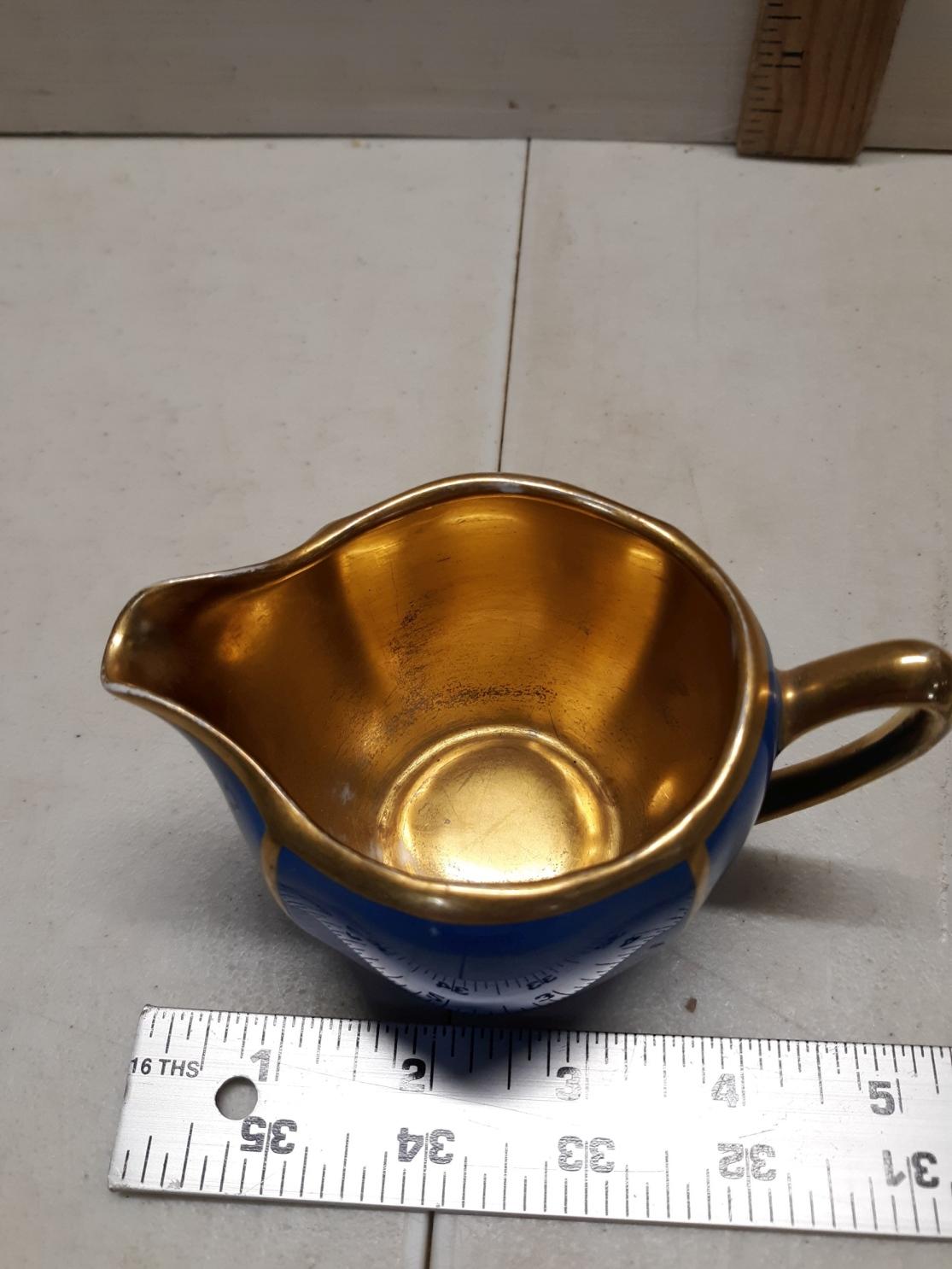 Misc. Lot, Pear, Federal Mini Mug, Cat Trinket Box, Creamer
