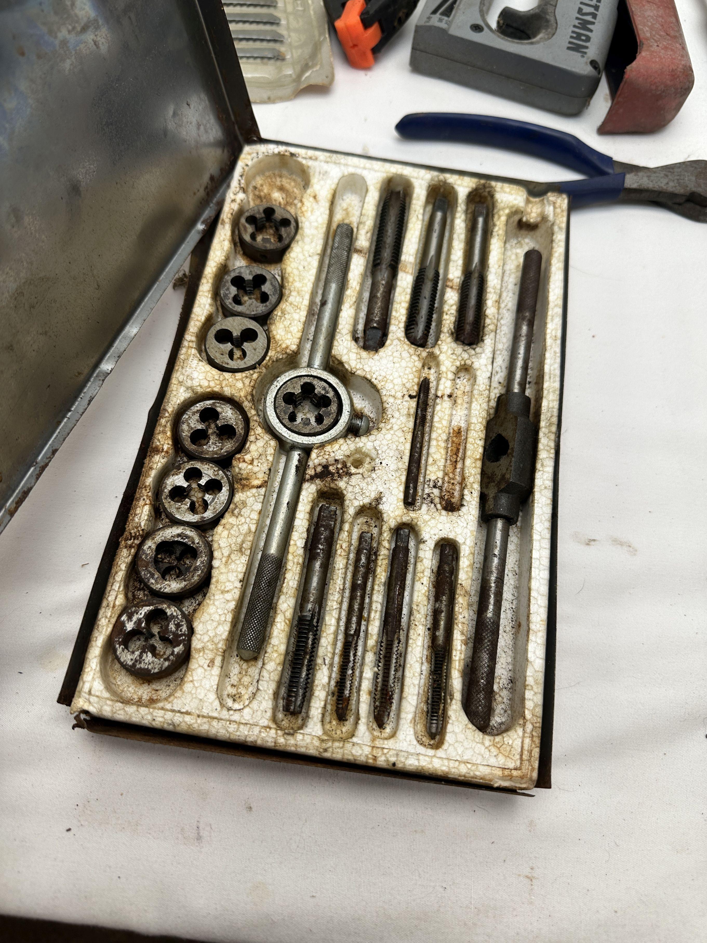 Box Lot/Misc Tools, Tap & Die Set, ETC