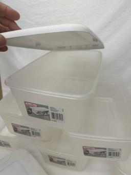 (6) Sterilite Shoebox Size Lidded Storage Totes