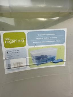 Real Organized 31 Gallon Lidded Tote (Local Pick Up Only)