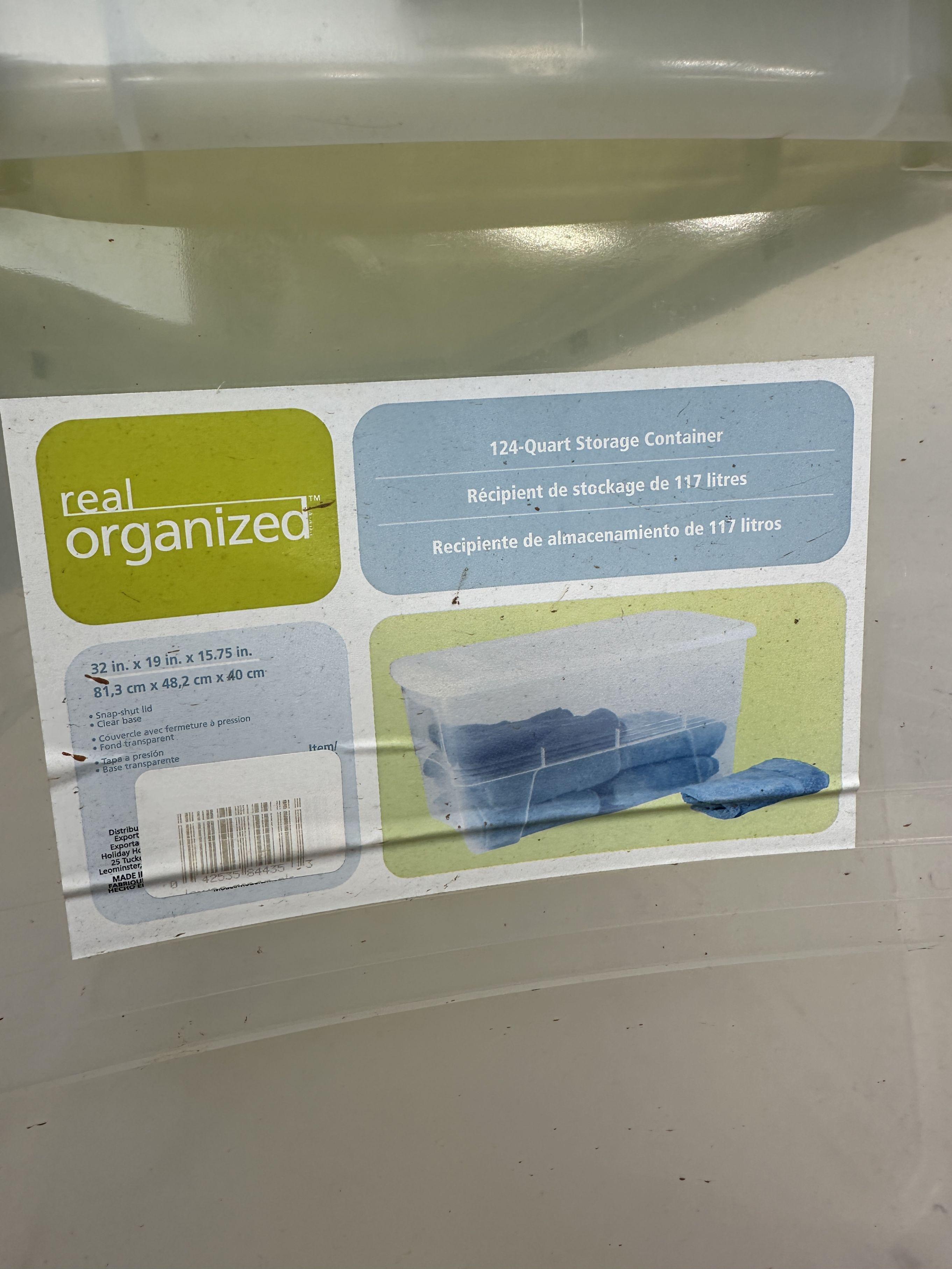Real Organized 31 Gallon Lidded Tote (Local Pick Up Only)