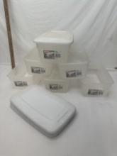 (6) Sterilite Shoebox Size Lidded Storage Totes