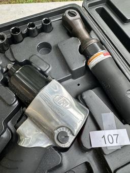 Ingersol Rand 1/2 in Impact Pneumatic Ratchets in Case with Sockets