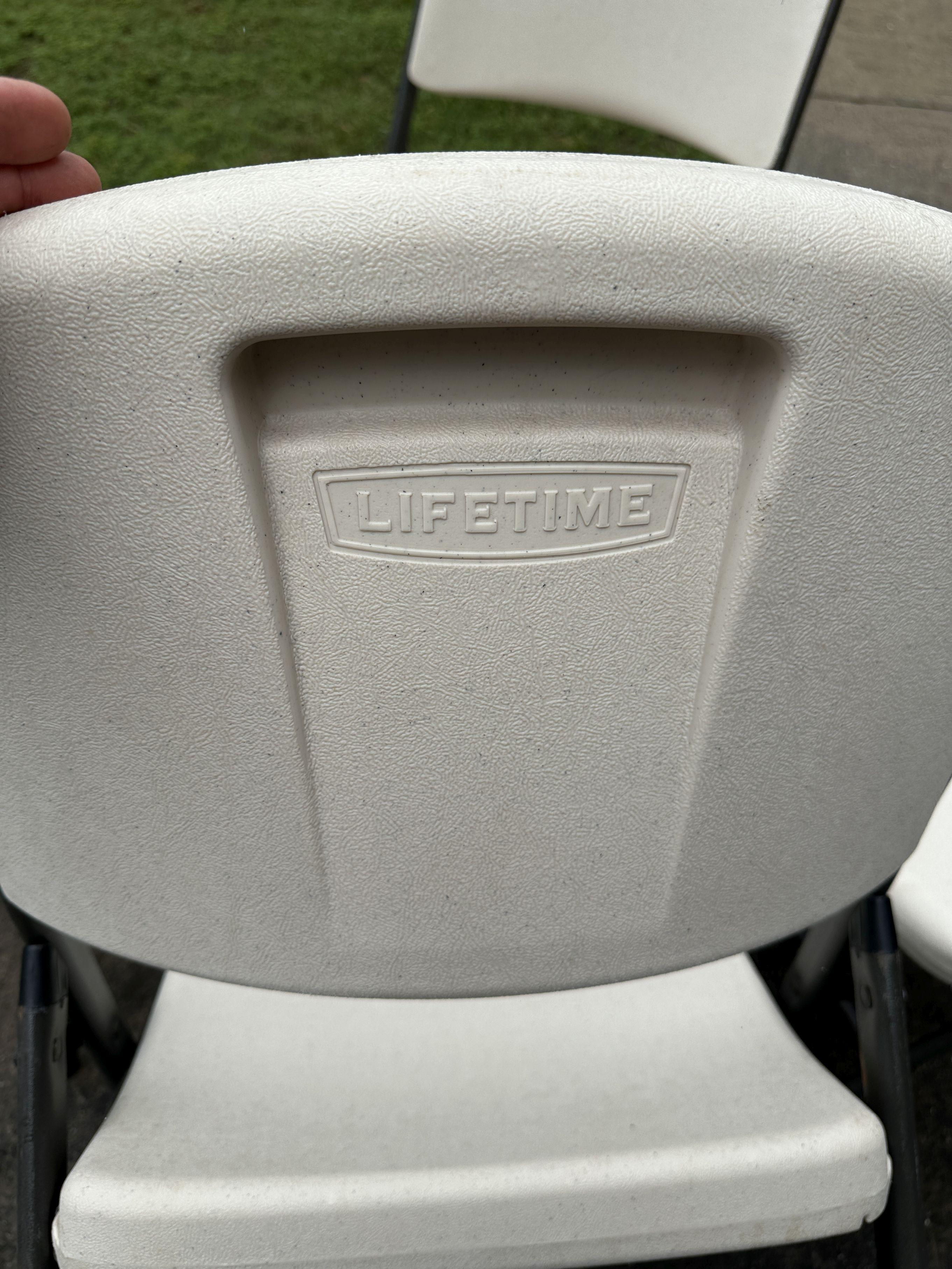 (4) Heavy Duty Lifetime Chairs (Local Pick Up Only)