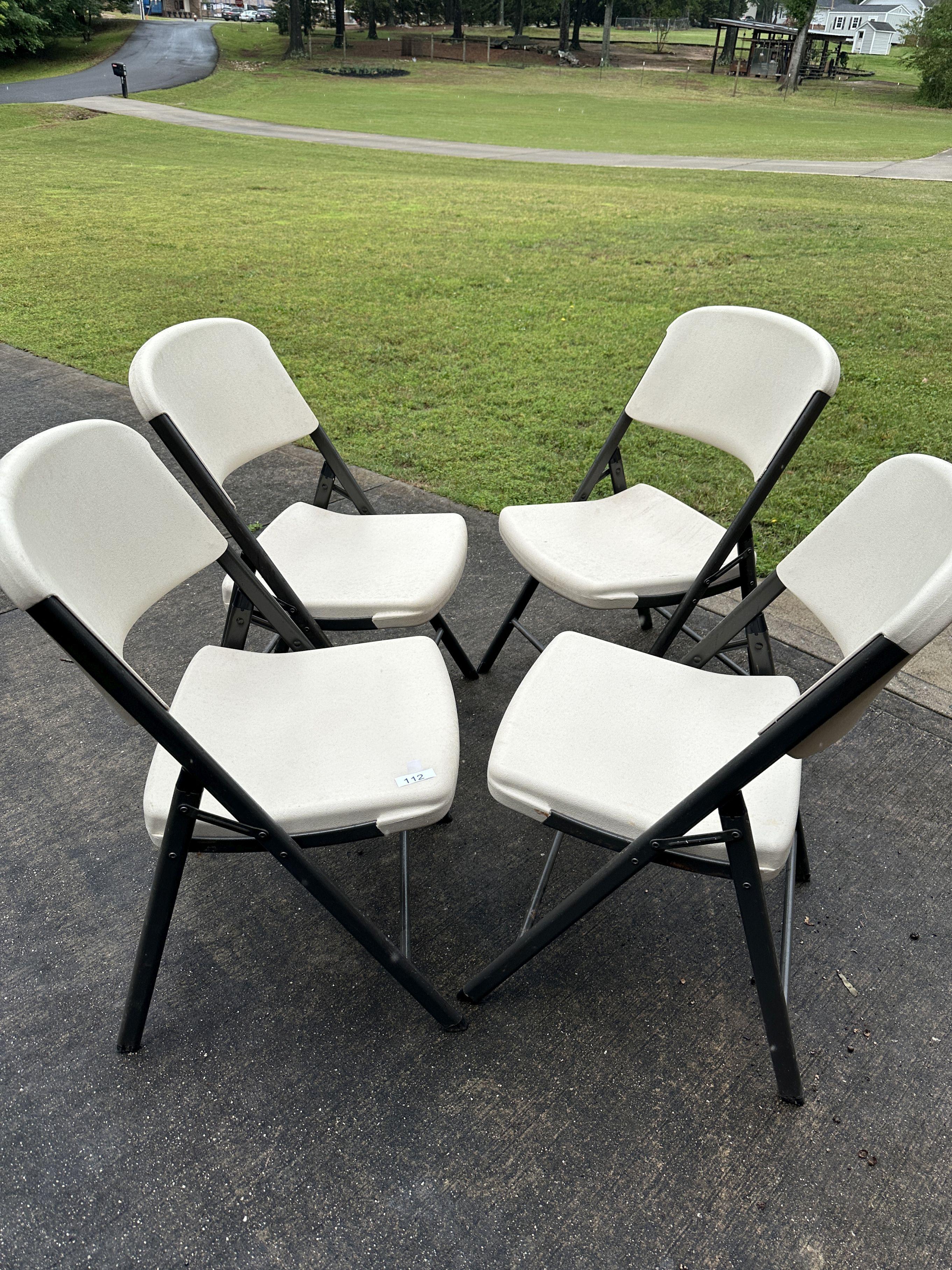 (4) Heavy Duty Lifetime Chairs (Local Pick Up Only)