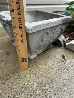 Approx 10 in Tall Concrete Planter (Local Pick Up Only)