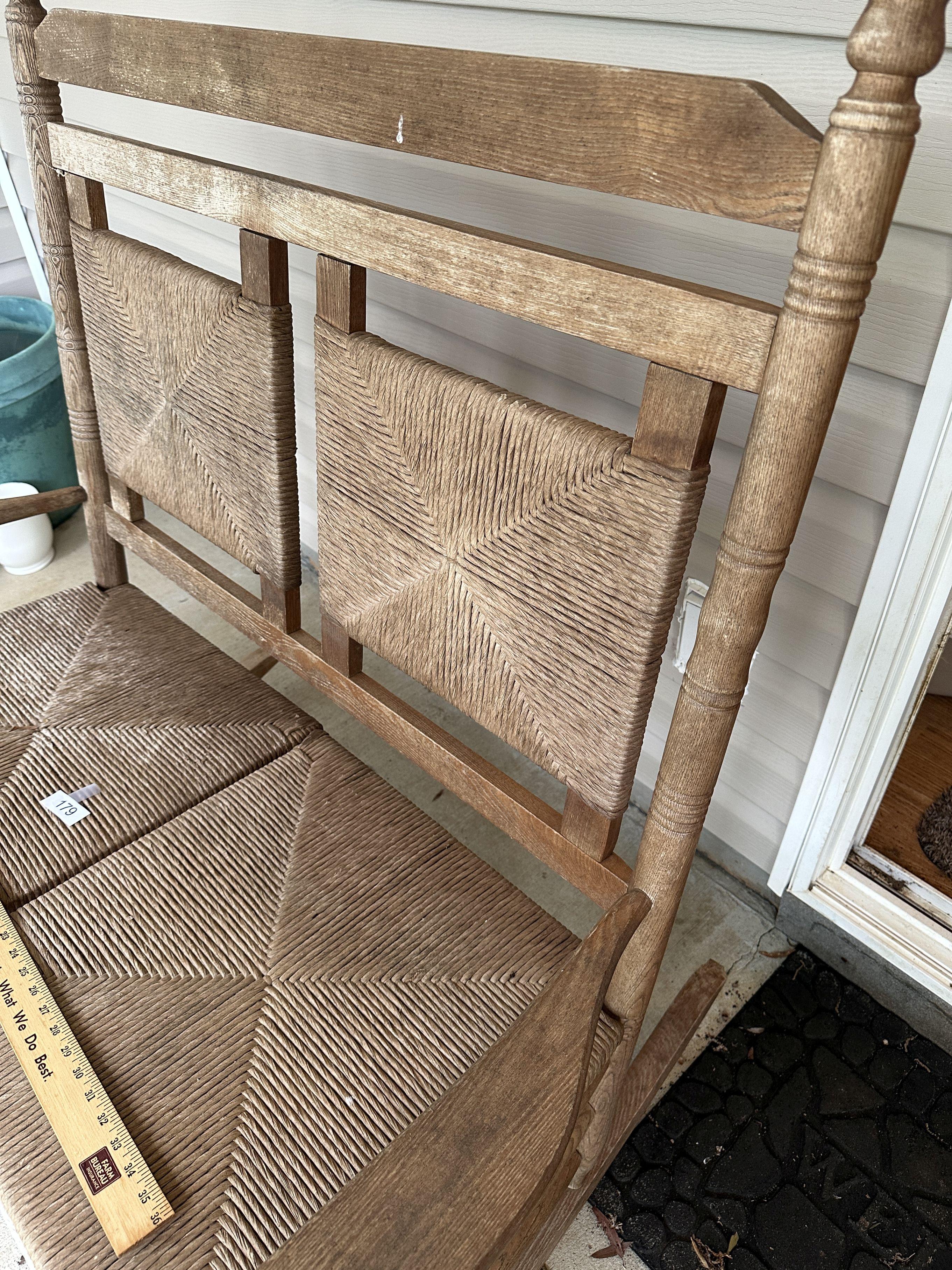Nice Wooden 2 Seater Rocking Chair (Local Pick Up Only)