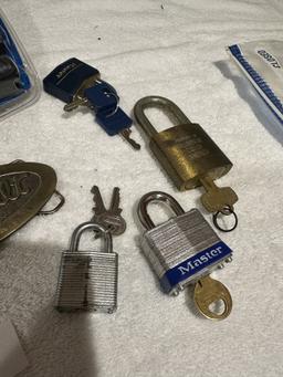 Box Lot/Pad Locks, ROLEX Spoons, Peterbilt Belt Buckle, ETC