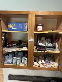 Cabinet Full of Light Bulbs, Hammer, ETC