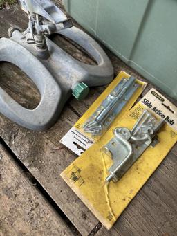 Green Tote Full of Misc Tools, Harware, Gardening Tools (Local Pick Up Only)