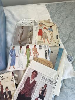 Rubbermaid Tote Full of Clothes Making Patterns, ETC
