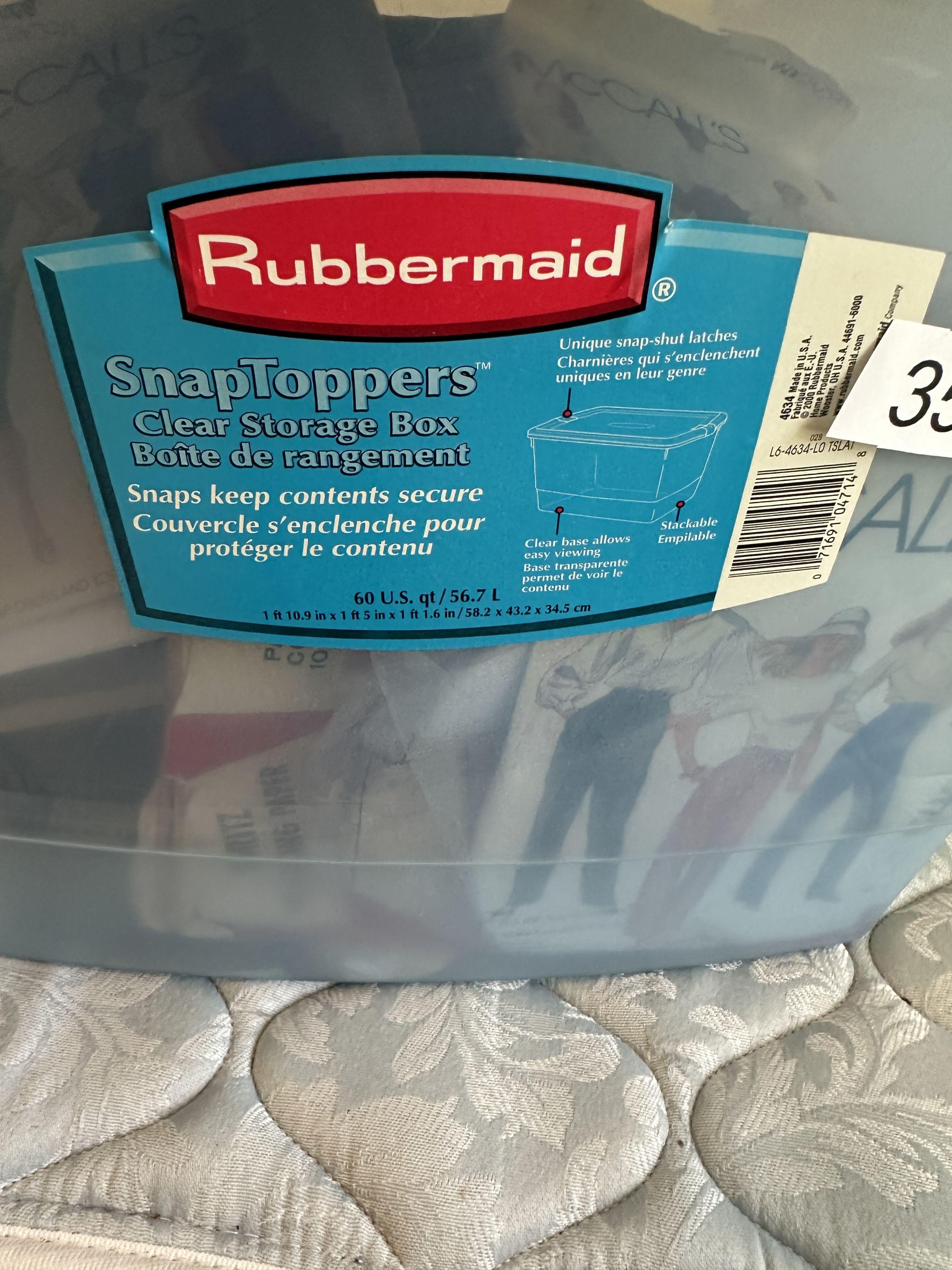 Rubbermaid Tote Full of Clothes Making Patterns, ETC