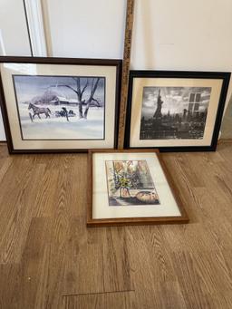 3 Pieces of Framed Art
