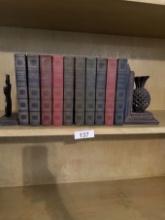 Box Lot/Vintage Books with Bookends