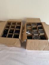 (2) Boxes of Décor Colored Bottles