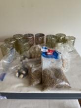 Box Lot/Décor Glass Globes, Wine Bottle Corks, ETC