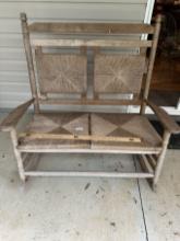 Nice Wooden 2 Seater Rocking Chair (Local Pick Up Only)