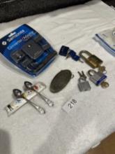 Box Lot/Pad Locks, ROLEX Spoons, Peterbilt Belt Buckle, ETC