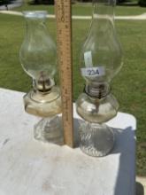 (2) Oil Buning Lamps