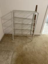 White Metal 4 Shelf Storage Rack (Local Pick Up Only)