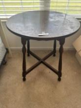 Approx 27 1/2 Inch Diameter Wooden Table (Local Pick Up Only)