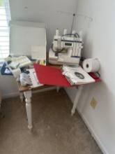 NICE Husqvarna Viking Serger Sewing Machine with Accessories and Table