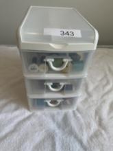 Nice 3 Drawer Storage with Misc Spools of Thread
