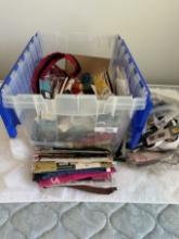 Flip Lid Tote Full of Misc Sewing Items