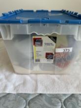 FlipLid Tote Full of Misc Length Fabric/Cloth