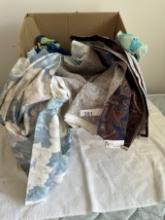 Box Full of Misc Lengths of Cloth/Fabric