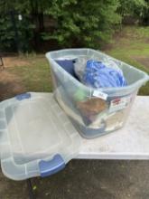 Large 66 Qt Rubbermaid Lidded Tote Full of Misc Length Fabric (Local Pick Up Only)