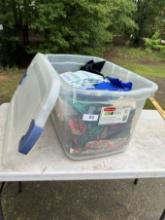 Large 66 Qt Rubbermaid Lidded Tote Full of Misc Length Fabric (Local Pick Up Only)