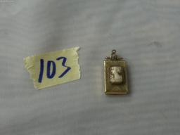 gold filled cameo locket, vintage 1/20 12k gold lovers locket with space for two images already has
