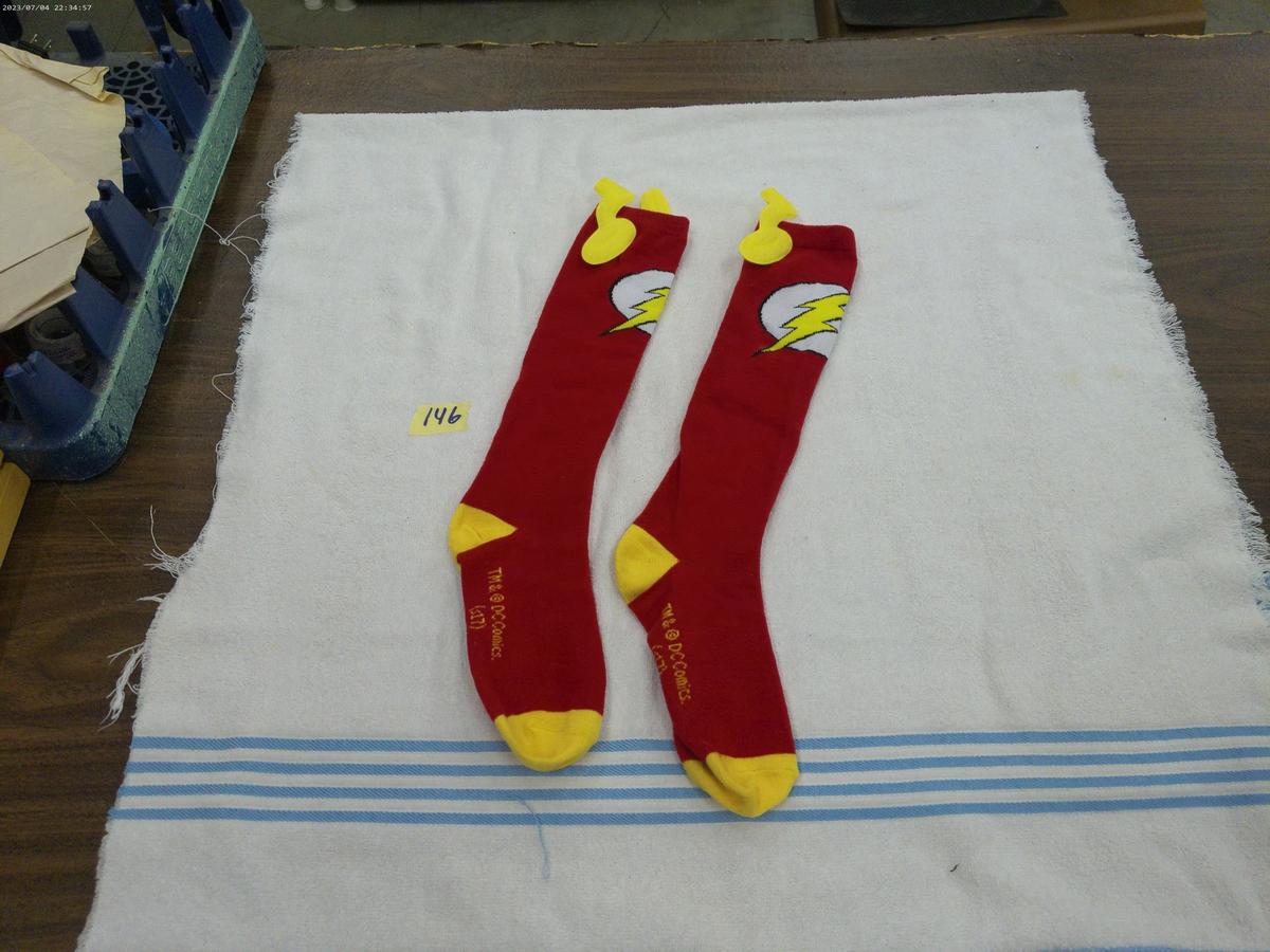 flash socks, new DC the Flash wing socks 9-12