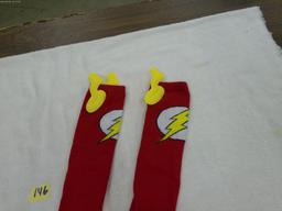 flash socks, new DC the Flash wing socks 9-12