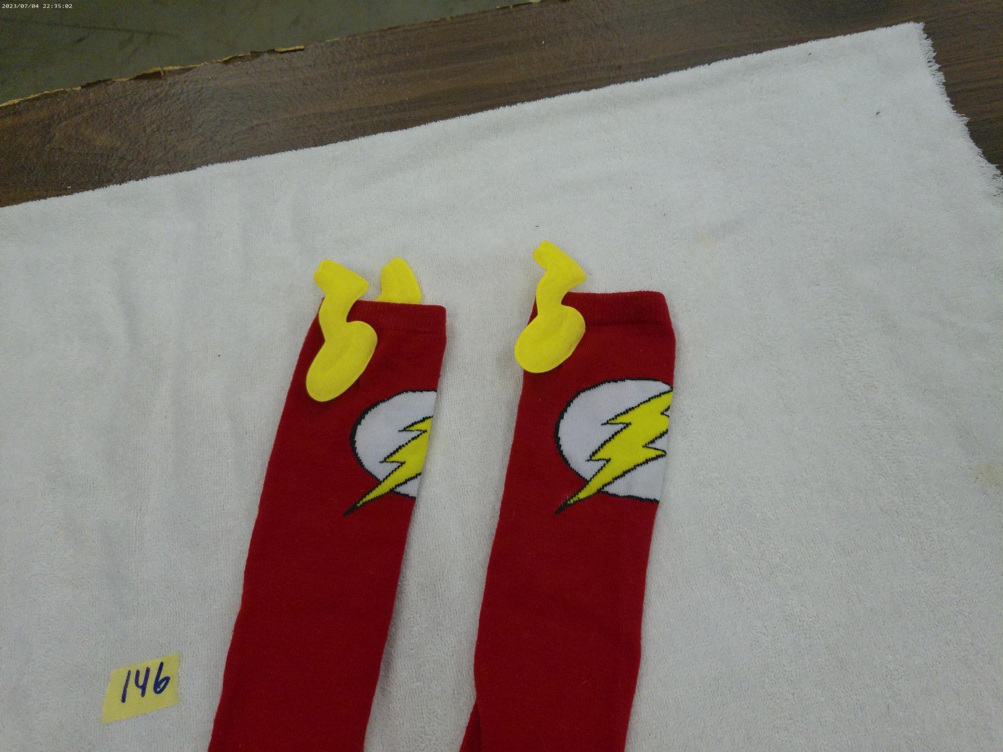 flash socks, new DC the Flash wing socks 9-12