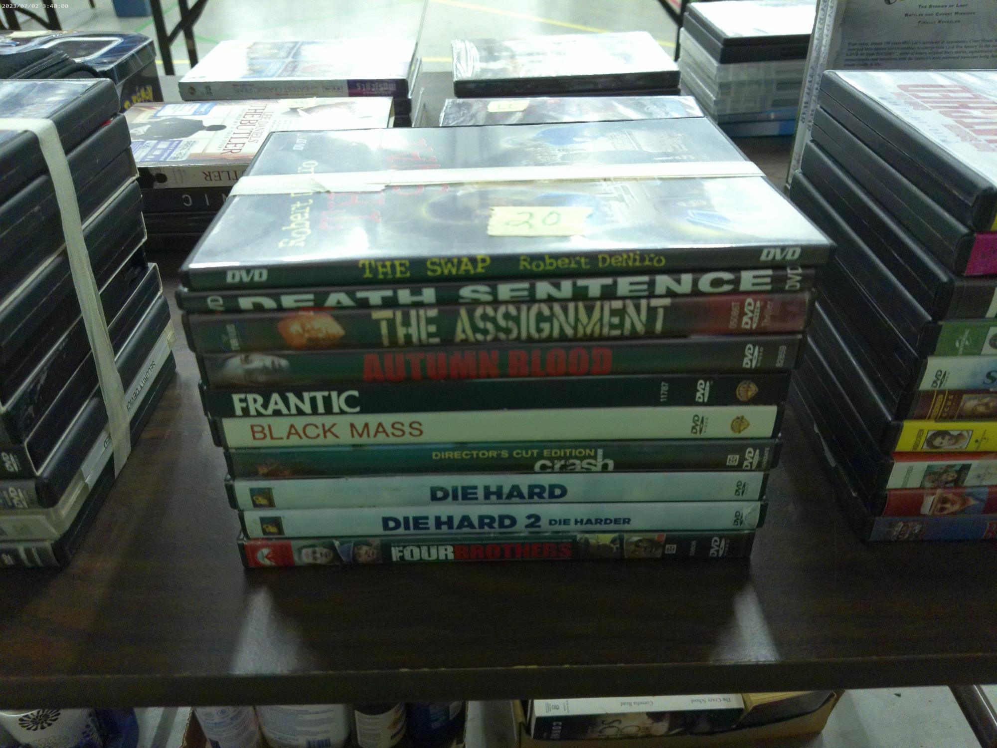 action movie dvds, lot of 10 dvds includes some classics and hard to find movies