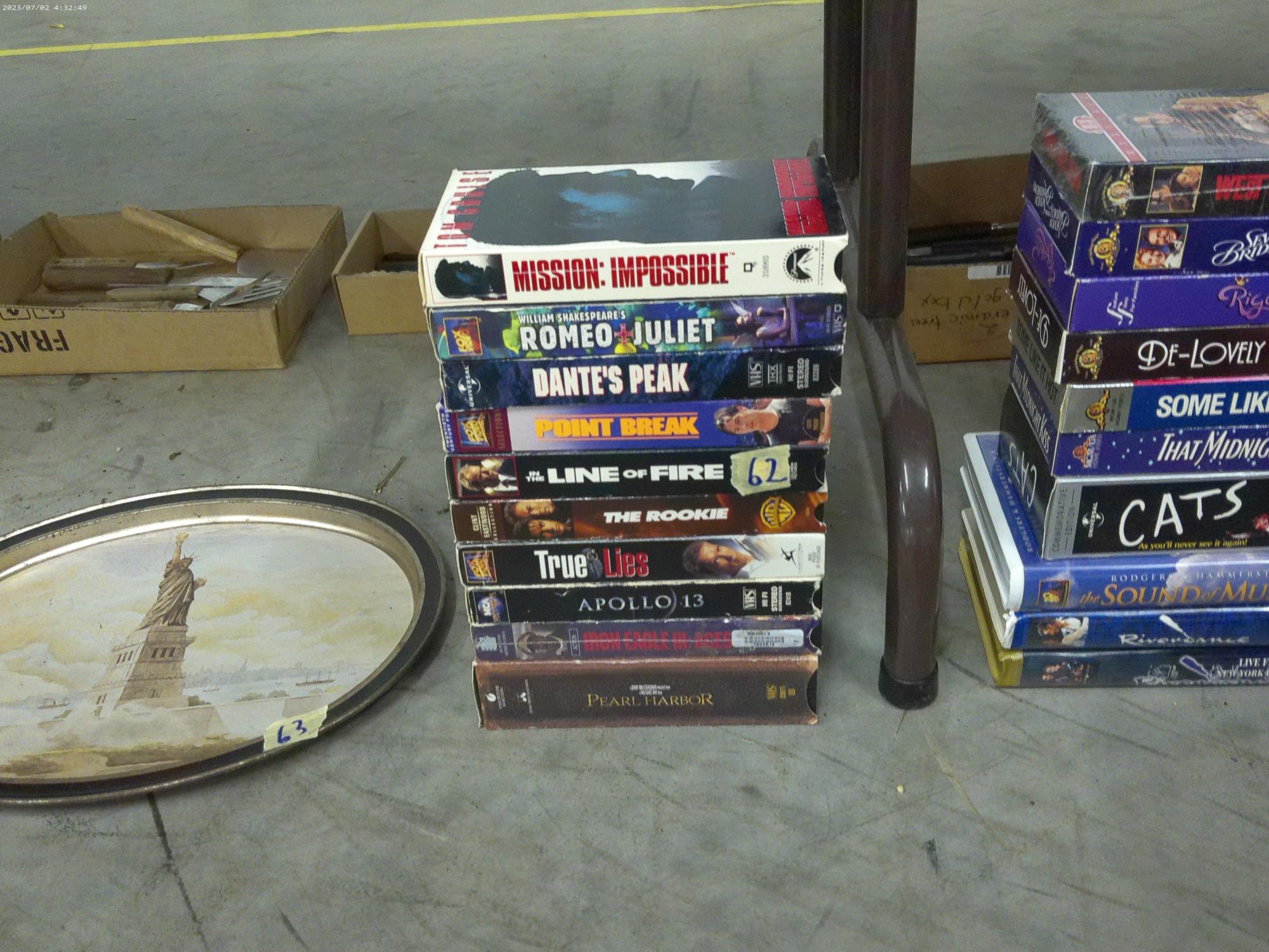action vhs, lot of 10 includes some hard to find films