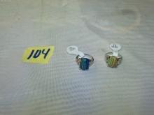 fashion rings, two new ladies rings with gemstones