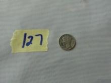mercury dime, silver 1943 P