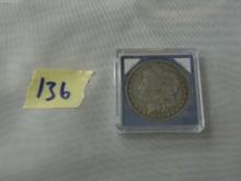 morgan dollar, 1882 P in hard case have not been porfessionally authenticated