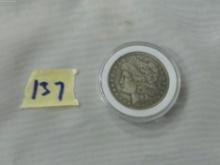 morgan dollar, 1897 P in hard case have not been porfessionally authenticated