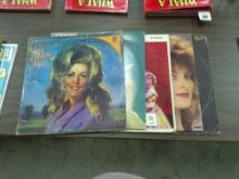 vintage records, lot of 5 by popular female country singers such as dolly parton, the judds and othe