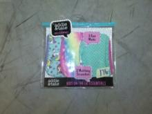 designer kids face mask and scrunchies set, girls unicorn design new by Addie & Tate comes with 3 ma