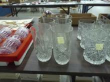 dinner glasses, very nice set of 6 by salzburg cristal de flandre dining glasses originally sold for